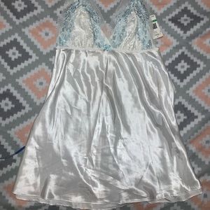 Flora Nikrooz baby blue and white babydoll